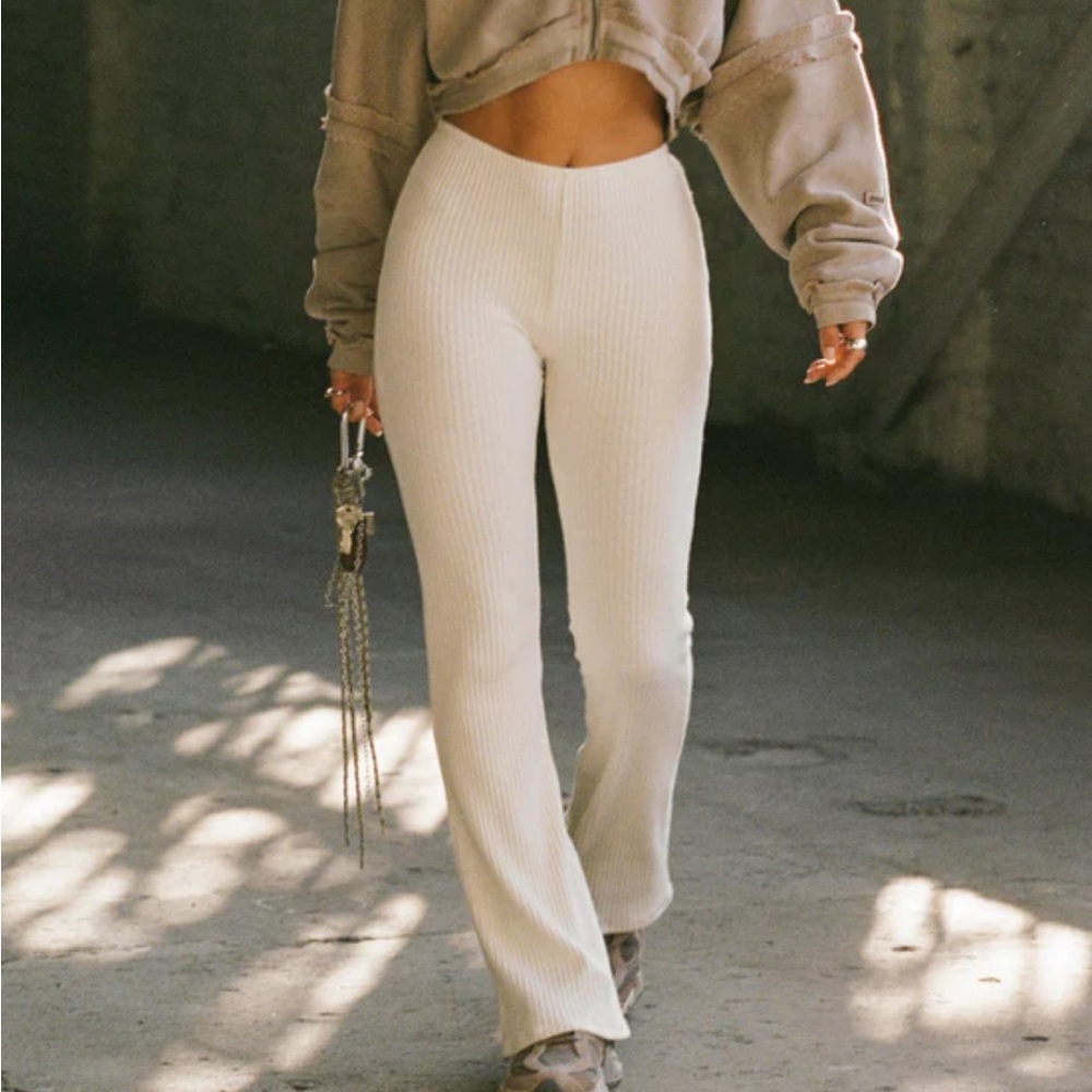 JOAH BROWN — ribbed fitted flare —  XS/S